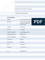 Curriculum Vitae Luis Alberto Amador Gonzalez