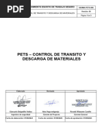 Pets 006 Control de Tránsito y Descarga de Materiales