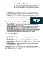 Resume in JPG Format