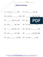 Addition Worksheet