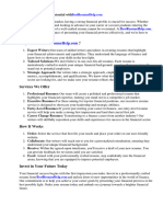 Financial Planner Cover Letter Sample