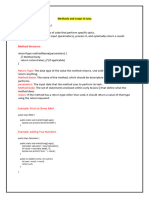 Methods and Loops Notes (Genie Ashwani)