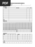 Cricket Score Sheet