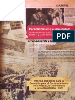 Informe Paramilitarismo e Impunidad, Violaciones A Los Derechos Humanos en Las Zonas 1 y 2 Del Suroeste Antioqueño.