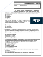 Arlindo Costa: Anápolis, - / - / 2024 Série: 2 Turma: A, B e C Professor (A) : Érica Aluno (A) : Nº