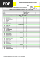 Formato de Inspección Retroexcavadora y Mini Cargador