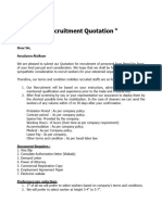 Nepal Recruitment Agreement & Quotation