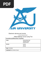 Metal Detector Circuit Using Two Transistors