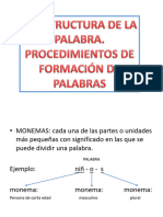 Componentes de La Palabra. Tipos de Palabras. 1º ESO