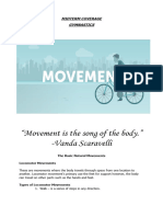 "Movement Is The Song of The Body." - Vanda Scaravelli: Midterm Coverage Gymnastics