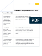 Revenge of The Geeks Comprehension Check Flashcards Quizlet