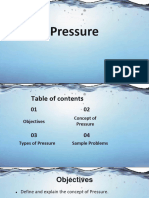 Pressure Concept Derivation Sample Problems