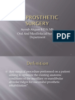 Preprosthetic Surgery 4th Year Lecture