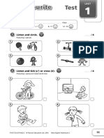 My Favourite Things Test Unit 1