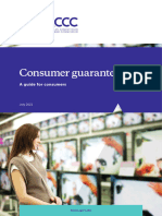 Consumer Guarantees - A Guide For Consumers - July 2021