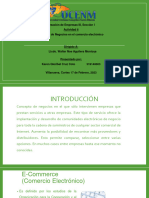 Creación de Empresas III, Sección I Actividad 6 Modelos de Negocios en El Comercio Electrónico