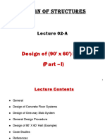 Lecture-2A Design of Hall (90 x60) One Way Slab System