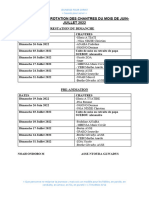 Programme de Rotation Des Chantres