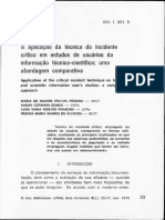 Portugol, A Aplicação Da Técnica Do Incidente Crítico em Estudos