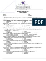 Diagnostic Test q2 Tle 10 Cookery