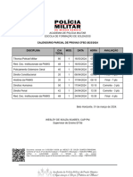 Calendário Parcial de Provas CFSD 2023 2024 - 01mar24. 1788FEC23DCB8