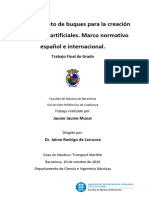 El Hundimiento de Buques para La Creación de Arrecifes Artificiales. Marco Normativo Español e Internacional.