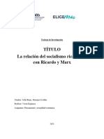 La Relación Del Socialismo Ricardiano Con Ricardo y Marx