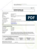 ASHWAGANDHA OIL (Winter Cherry) - MSDS