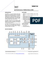 24-Bit, High Performance 192Khz Stereo Dac: Description Features