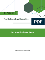 Lesson 1 - History of Math and Mathematics in Nature