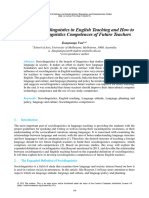 The Role of Sociolinguistics in English Teaching A