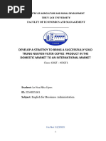 Develop A Strategy To Bring A Successfully Sold Trung Nguyen Filter Coffee Product in The Domestic Market To An International Market