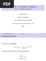 Aula 10 - Distribuição Normal