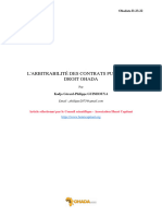 D-23-22 Arbritrabilité Des Contrats Public en Droit OHADA