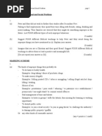 Section B Personal and Social Problems: Marking Scheme