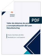 Taller de Sistemas de Producción y Conceptualización Del Lean Manufacturing