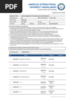 AIUB Assignment Cover Sheet