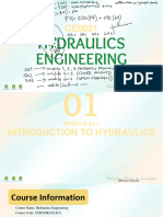 Module 1.1 and 1.2 - Introduction To Hydraulics