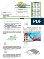 Prova Matematica 9 Ano IV Periodo