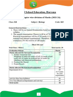 Board of School Education, Haryana: Syllabus and Chapter Wise Division of Marks (2023-24)