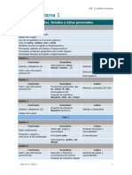 Índice Del Tema 1: Primeros Contactos. Saludos y Datos Personales