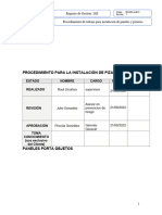 Procedimiento de Trabajo para Instalación de Paneles y Pizarras