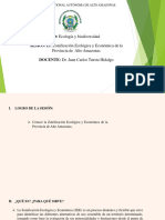 CURSO: Ecología y Biodiversidad SESIÓN 15: Zonificación Ecológica y Económica de La