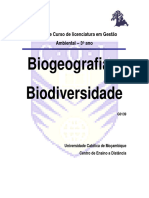 Biogeografia e Biodiversidade