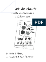 Carnet de Chant Veillee Centenaire