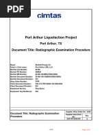 Port Arthur Liquefaction Project: Port Arthur, TX Document Title: Radiographic Examination Procedure