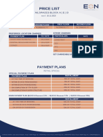 Retail Price List A, E, D