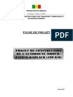 FICHE DE PROJET AUTOROUTE MBOUR FATICK KAOLACK - Janvier 2019 Converti