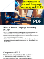 Introduction To Natural Language Processing and NLTK