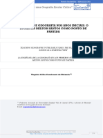 O Ensino de Geografia Nos Anos Iniciais: O Lugar em Milton Santos Como Ponto de Partida